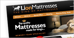 Lion Mattresses Web Design